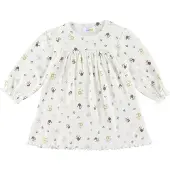Joha Klänning - Off White m. Tryck - - 80 - Klänning