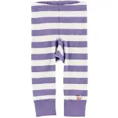 Katvig Leggings - Vit/Lilarandig - - 68 - Leggings