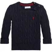 Ralph Lauren Tröja - Stickad - Marinblå - - 68 - Tröja