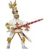 Papo Vit Riddare - Fleur De Lys - H: 11,4 cm - - One Size - Leksaksfigur
