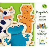 Djeco Magneter - 24 st. - Trä - Galet - - One Size - Magnetiska leksaker