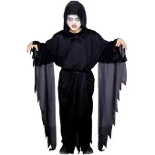 Smiffys Maskeradkläder - Screamer Ghost - Svart - - 4-6 år (104-116) - Maskeradkläder