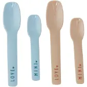 Design Letters Skedar - 4-pack - Mini Favorit - Blå/Beige - - One Size - Barnbestick