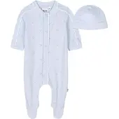 BOSS Gåvoset - Onesie/Mössa - Ljusblå m. Logotyper - - 6 mån - Onesie