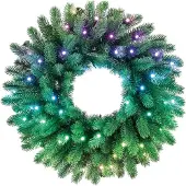 Twinkly Pre Lit Wreath 50 Rgb Led Julljus