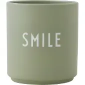 Design Letters Mugg - Favourite - Porslin - Grön Leende - - One Size - Mugg