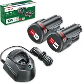 Bosch Batteri StarterSet PBA 12V; 12 V; 2x1,5 Ah + laddare GAL 1210 CV