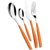 Casa Bugatti 24-delat bestickset - BUGATTI - Orange glamour - 18/10 rostfritt stål - SAN handtag - Tål diskmaskin