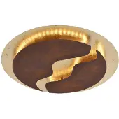 Paul Neuhaus LED taklampa Nevis, dimbar, Brun / rost, Vardagsrum / matsal, Metall, Modern, LED-taklampa