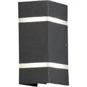 Konstsmide LED utomhus vägglampa Cremona, Svart, Aluminium / grå / zink, Modern, LED-vägglampa utomhus