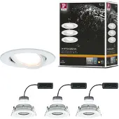 Paulmann Spotlights , Nova Plus, dimbara, Vit, Badrum, Metall, Modern