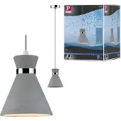 Paulmann Verve 70890 Pendellampa LED E27 20 W Betonggrå, Krom