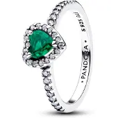 Pandora Timeless Elevated Royal Green Heart ring 198421C07-48