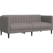 vidaXL Soffa 2-sits taupe tyg