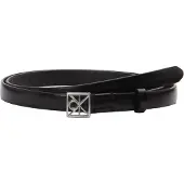 Calvin Klein Slim Leather Emblem Logo Belt