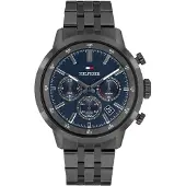 Tommy Hilfiger Blue Dial Grey Chain Link Chronograph Watch