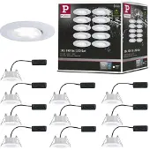 Paulmann LED-badrumsbelysning inbyggnad Set 10 st 65 W Matt vit