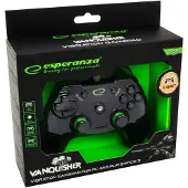 Esperanza Vanquisher - Spelkontroll - 12 knappar - kabelansluten - svart, grön - för PC, Sony PlayStation 3