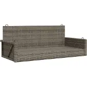 vidaXL Gungbänk grå 119x56x48 cm konstrotting