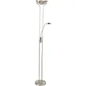 Searchlight LED uplight golvlampa Mother & Child, dimbar, Aluminium / grå / zink, Vardagsrum / matsal, Metall, Modern, LED-golvlampa