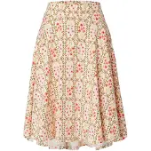 Blutsgeschwister Kjol 'Fullmoon Circle' beige / grön / orange / rosa