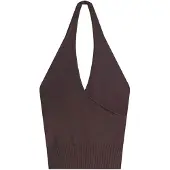 Bershka Broderad topp brun
