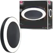 Paulmann Utomhusbelysning , Circula, Svart, Plast, Modern