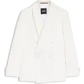 BOSS Slim-fit jacket in linen twill