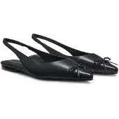 HUGO Slingback pumps in nappa leather with bow trim