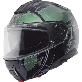 Schuberth C5 Globe Fällbar Hjälm Svart/Grön 55 Unisex sort