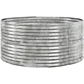 vidaXL Odlingslåda silver 140x140x68 cm galvaniserat stål