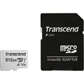 Transcend Micro Sdxc 300s-a 512gb Class 10 Uhs-i U3 V30 A1 Minneskort