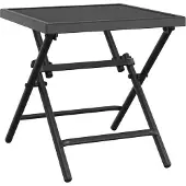 vidaXL Trädgårdsbord hopfällbart antracit 38x38x38 cm stålnät