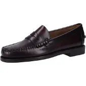 Sebago för män. 7000300 Classic Dan Läder Loafers vinröd brun (46), Hud, Karta, 1 till 3 cm, Ingen, Casual, Parti, Klassisk, Bordeaux