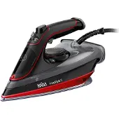 Braun FreeStyle 5 SI 5057 - Ångstrykjärn med automatisk avstängning - sula FreeGlide 3D SuperCeramic - 2700 W - svart / röd