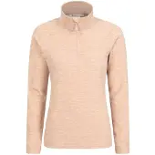 Mountain Warehouse Womens/Ladies Snowdon Melange Fleece Top (Light Beige)
