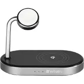 Verbatim - Trådlöst laddställ - 3-i-1 + växelströmsadapter - 44 Watt - 3 A - QC 3.0