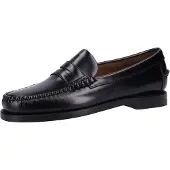 Sebago för kvinnor. 7001530 Klassiska lädermockasiner Dan svart (39), Hud, Karta, 1 till 3 cm, Ingen, Casual, Parti