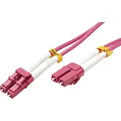 Value 21.99.8757 Fiberoptik LWL Anslutningskabel 20.00 m Violett [1x LC-stiftdon - 1x LC-stiftdon] 50/125 µ Multimode OM4