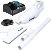 Makita CXT CL108FDSAW - Dammsugare - skaft/handhållen (2-i-1) - utan påse - sladdlös - vit - 1 batteri, laddare medföljer