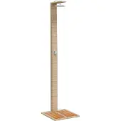 vidaXL Utedusch beige 50x55x224 cm konstrottning och akaciaträ