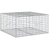 vidaXL Gabionkorg med skydd 100x100x50 cm galvaniserat järn