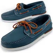 Purapiel Náutico Casual De Piel Para Hombre. Puranautic11 103026 41 blå