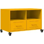 vidaXL Tv-bänk senapsgul 68x39x43,5 cm stål