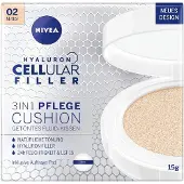 Nivea Hyaluron CELLular Filler 3in1 Care Cushion Makeup SPF15 - Lätt täckande svampfoundation 15 g