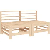 vidaXL Mittensoffor 2 st massiv furu