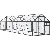 vidaXL Voljär, Antracit, 1,79X8X1,85 M, Aluminium