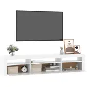 vidaXL Tv-bänk med LED-belysning vit 195x35x40 cm