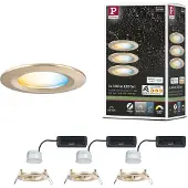 Paulmann 92445 LED-takbelysning, LED-inbyggnadsbelysning LED LED 6 W Guld (matt)