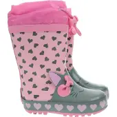 Playshoes Gummistövel 'Katze' pastellgrön / rosa
